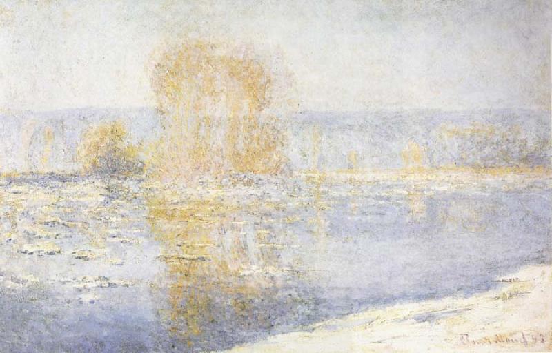 Claude Monet Floating Ice at Bennecourt